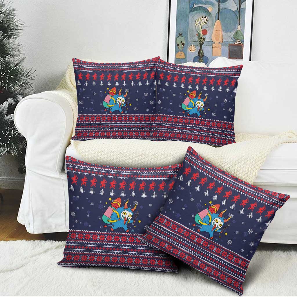 Merry Krampus Christmas Pillow Cover Xmas Holiday Patterns - Wonder Print Shop