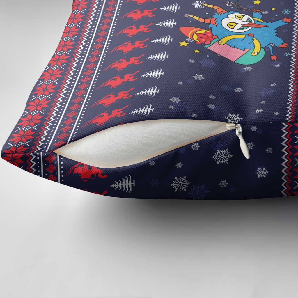 Merry Krampus Christmas Pillow Cover Xmas Holiday Patterns - Wonder Print Shop