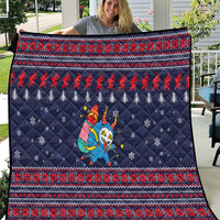 Merry Krampus Christmas Quilt Xmas Holiday Patterns - Wonder Print Shop