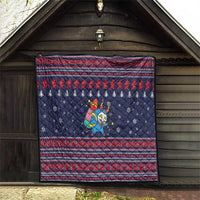 Merry Krampus Christmas Quilt Xmas Holiday Patterns - Wonder Print Shop