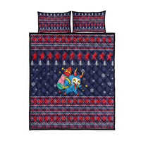 Merry Krampus Christmas Quilt Bed Set Xmas Holiday Patterns - Wonder Print Shop