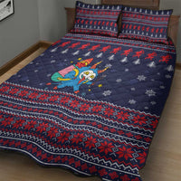 Merry Krampus Christmas Quilt Bed Set Xmas Holiday Patterns - Wonder Print Shop