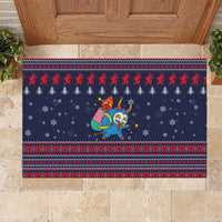 Merry Krampus Christmas Rubber Doormat Xmas Holiday Patterns - Wonder Print Shop