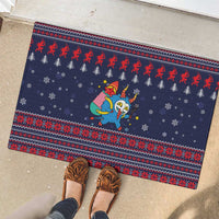 Merry Krampus Christmas Rubber Doormat Xmas Holiday Patterns - Wonder Print Shop