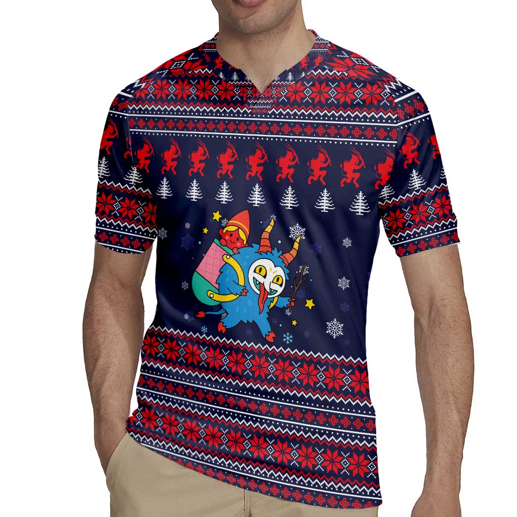 Merry Krampus Christmas Rugby Jersey Xmas Holiday Patterns - Wonder Print Shop