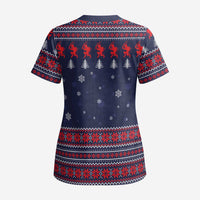 Merry Krampus Christmas Scrub Top Xmas Holiday Patterns - Wonder Print Shop