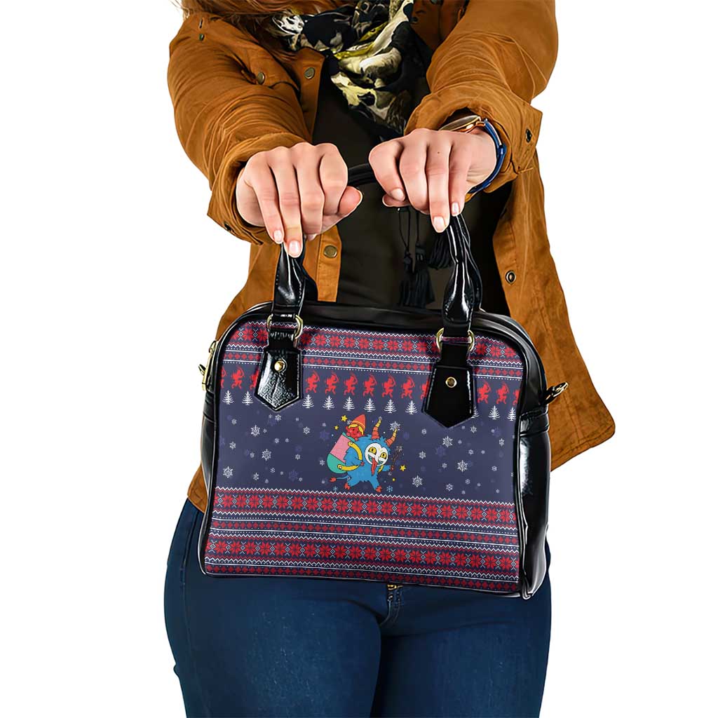 Merry Krampus Christmas Shoulder Handbag Xmas Holiday Patterns - Wonder Print Shop