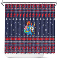 Merry Krampus Christmas Shower Curtain Xmas Holiday Patterns - Wonder Print Shop