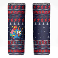 Merry Krampus Christmas Skinny Tumbler Xmas Holiday Patterns - Wonder Print Shop