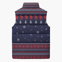 Merry Krampus Christmas Sleeveless Puffer Jacket Xmas Holiday Patterns - Wonder Print Shop