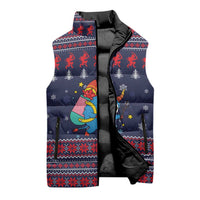 Merry Krampus Christmas Sleeveless Puffer Jacket Xmas Holiday Patterns - Wonder Print Shop