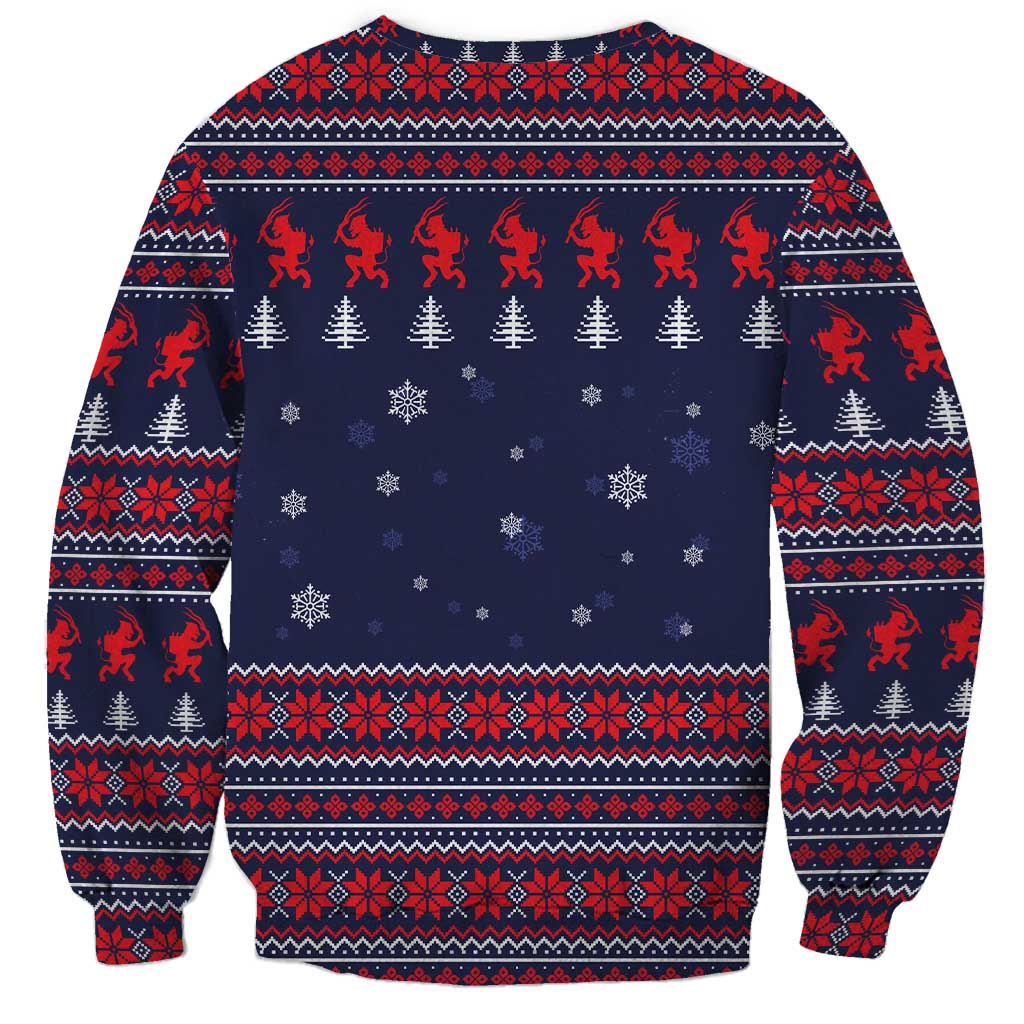Merry Krampus Christmas Sweatshirt Xmas Holiday Patterns - Wonder Print Shop