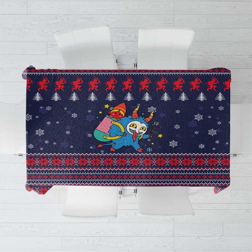 Merry Krampus Christmas Tablecloth Xmas Holiday Patterns - Wonder Print Shop