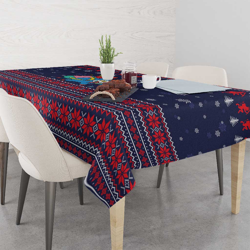 Merry Krampus Christmas Tablecloth Xmas Holiday Patterns - Wonder Print Shop