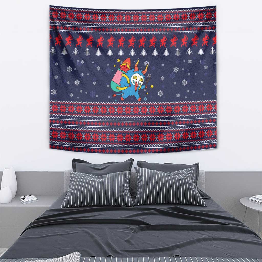 Merry Krampus Christmas Tapestry Xmas Holiday Patterns - Wonder Print Shop
