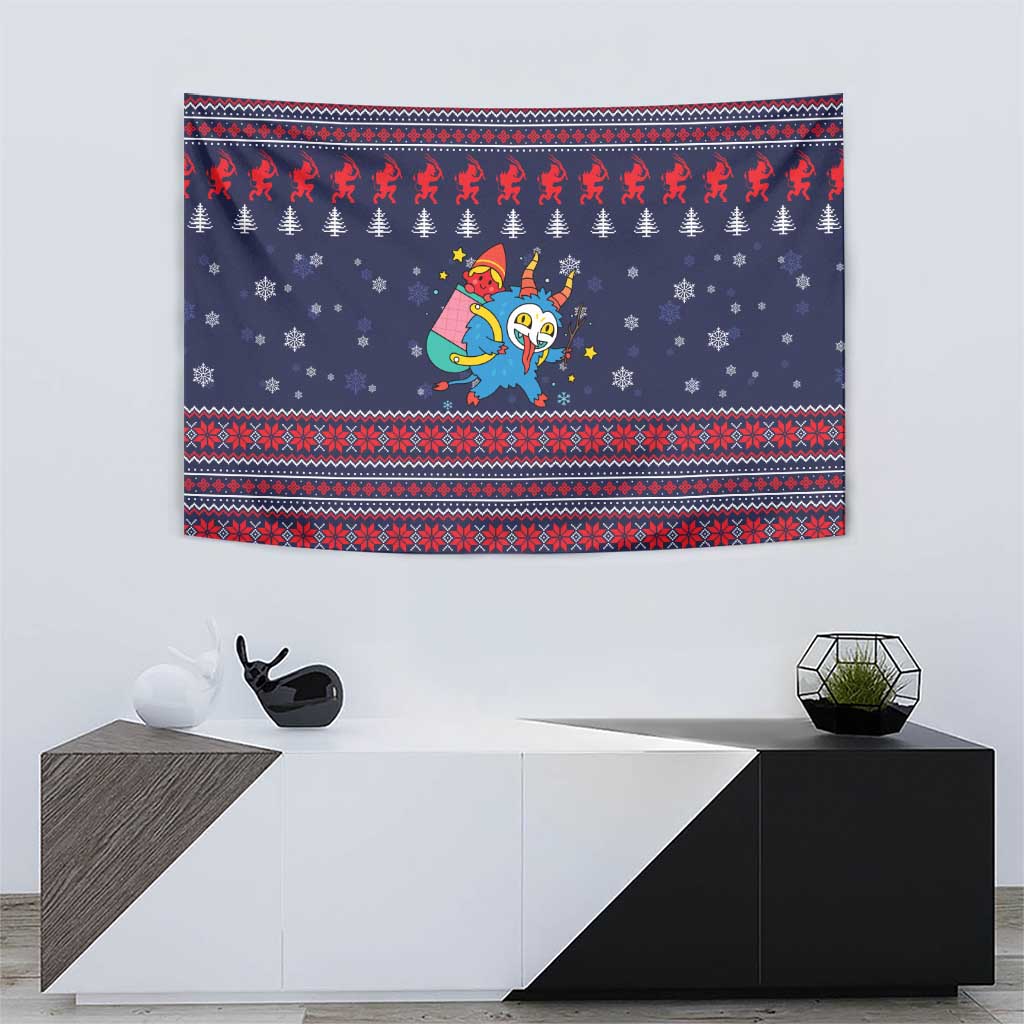 Merry Krampus Christmas Tapestry Xmas Holiday Patterns - Wonder Print Shop