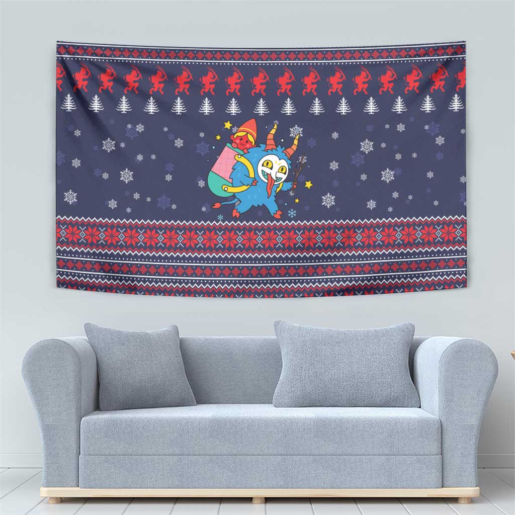 Merry Krampus Christmas Tapestry Xmas Holiday Patterns - Wonder Print Shop