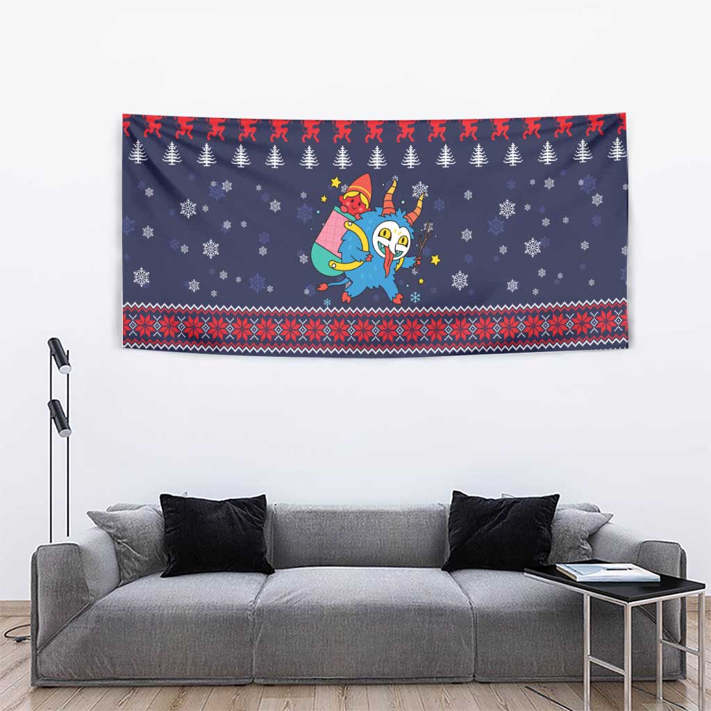 Merry Krampus Christmas Tapestry Xmas Holiday Patterns - Wonder Print Shop
