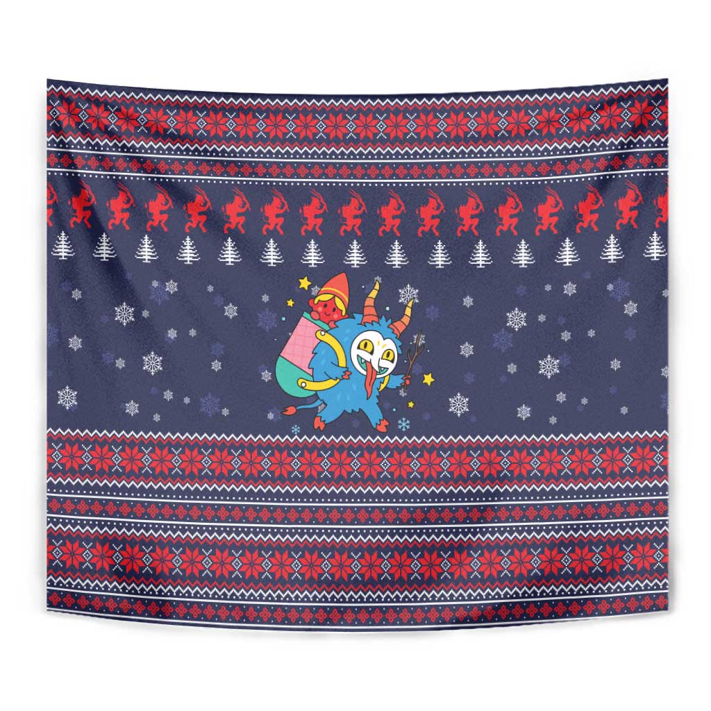 Merry Krampus Christmas Tapestry Xmas Holiday Patterns - Wonder Print Shop