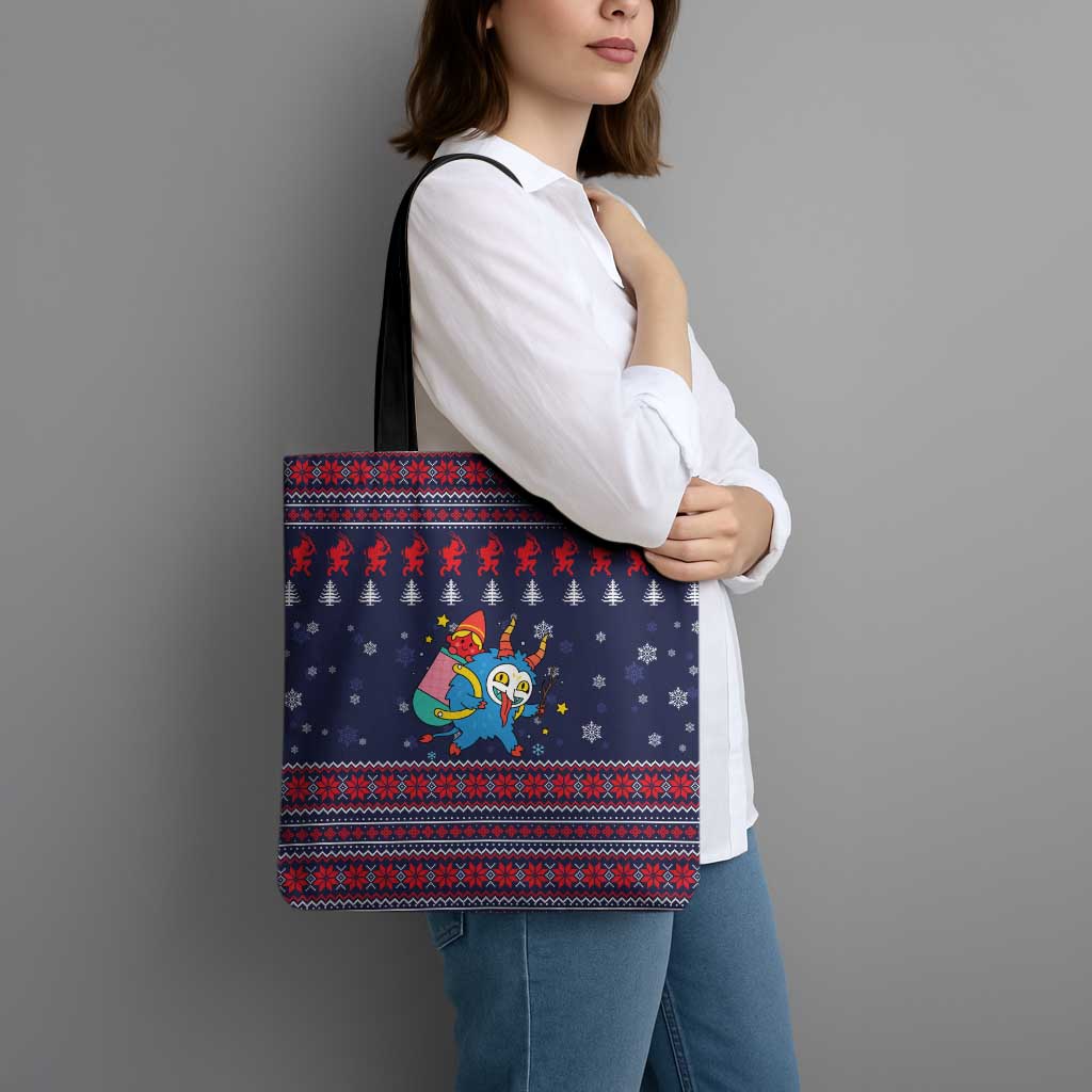 Merry Krampus Christmas Tote Bag Xmas Holiday Patterns - Wonder Print Shop
