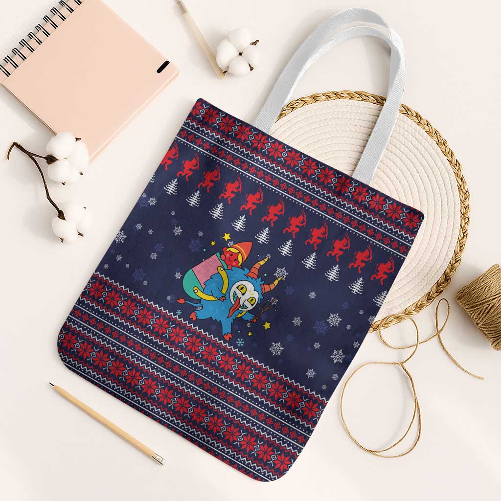 Merry Krampus Christmas Tote Bag Xmas Holiday Patterns - Wonder Print Shop