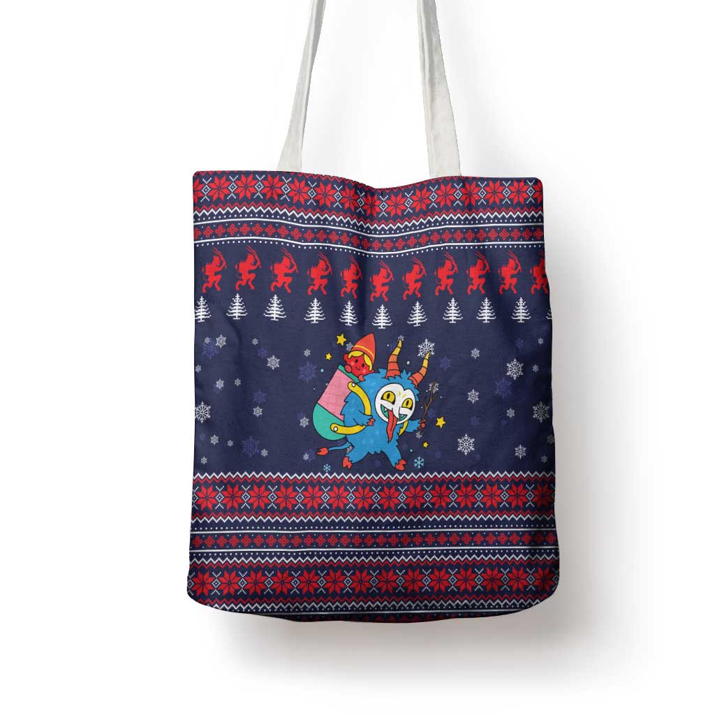 Merry Krampus Christmas Tote Bag Xmas Holiday Patterns - Wonder Print Shop