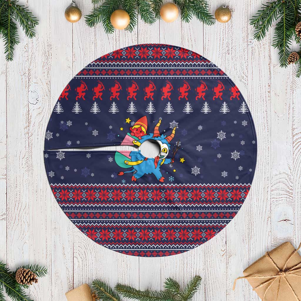 Merry Krampus Christmas Tree Skirt Xmas Holiday Patterns - Wonder Print Shop
