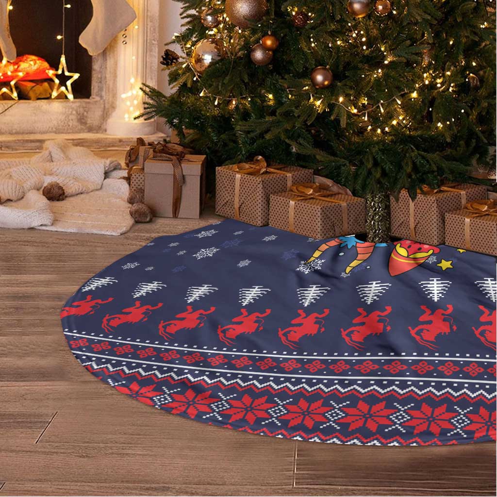 Merry Krampus Christmas Tree Skirt Xmas Holiday Patterns - Wonder Print Shop