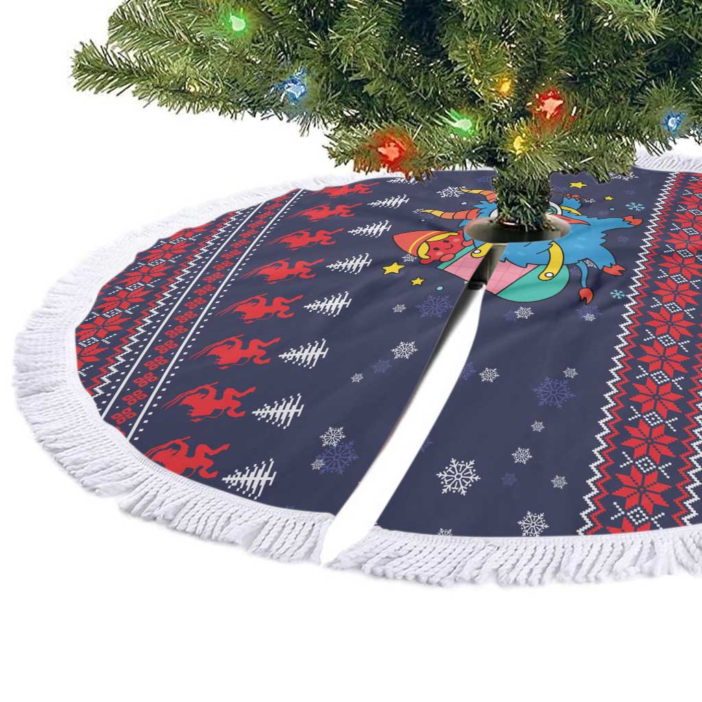 Merry Krampus Christmas Tree Skirt Xmas Holiday Patterns - Wonder Print Shop