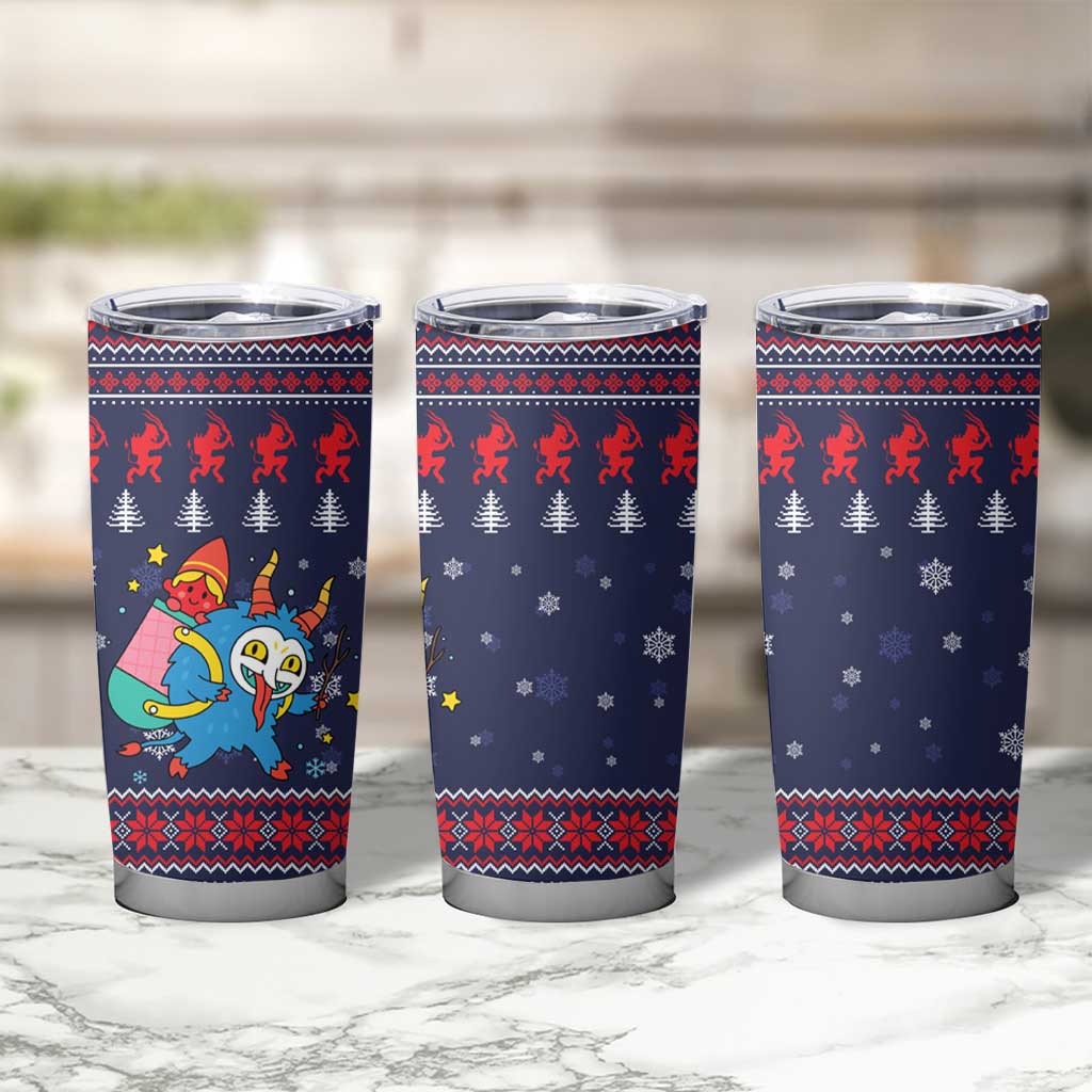 Merry Krampus Christmas Tumbler Cup Xmas Holiday Patterns - Wonder Print Shop