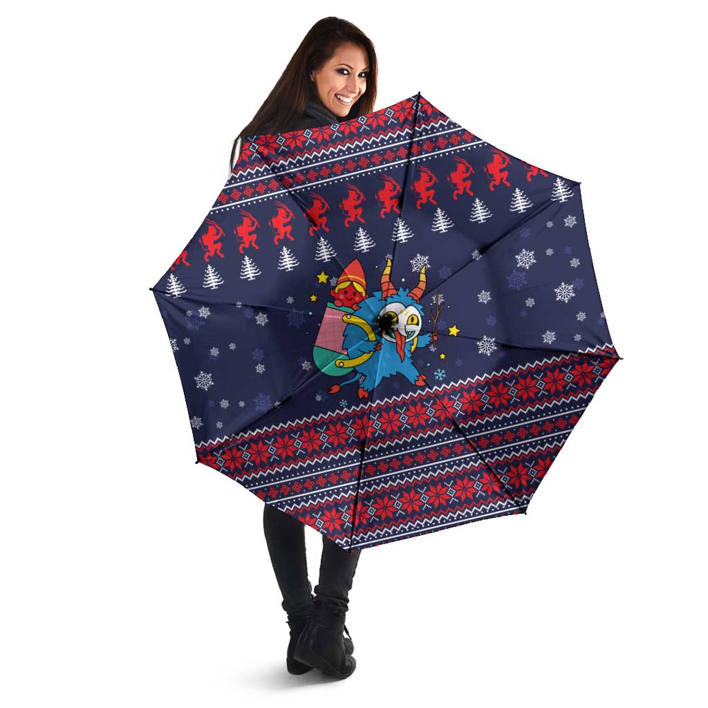 Merry Krampus Christmas Umbrella Xmas Holiday Patterns - Wonder Print Shop