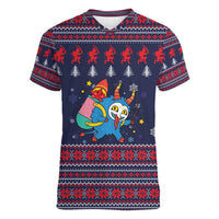 Merry Krampus Christmas Women V-Neck T-Shirt Xmas Holiday Patterns - Wonder Print Shop
