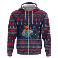 Merry Krampus Christmas Zip Hoodie Xmas Holiday Patterns - Wonder Print Shop