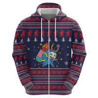 Merry Krampus Christmas Zip Hoodie Xmas Holiday Patterns - Wonder Print Shop
