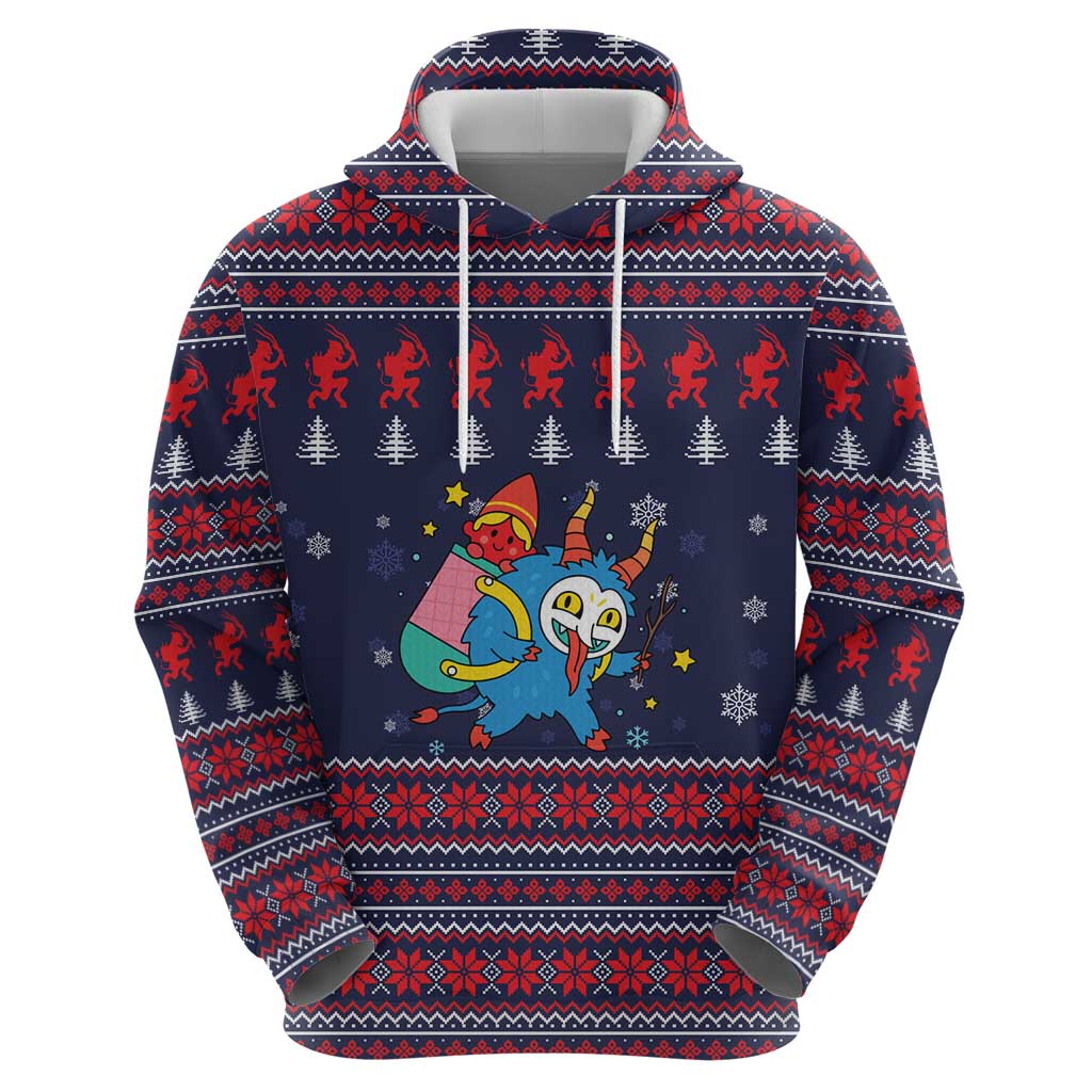 Merry Krampus Christmas Zip Hoodie Xmas Holiday Patterns - Wonder Print Shop