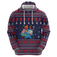 Merry Krampus Christmas Zip Hoodie Xmas Holiday Patterns - Wonder Print Shop