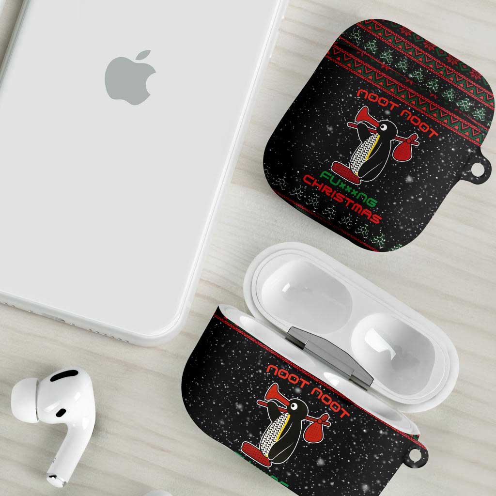 Penguin Tree Christmas AirPods Case Xmas Holiday Patterns - Wonder Print Shop