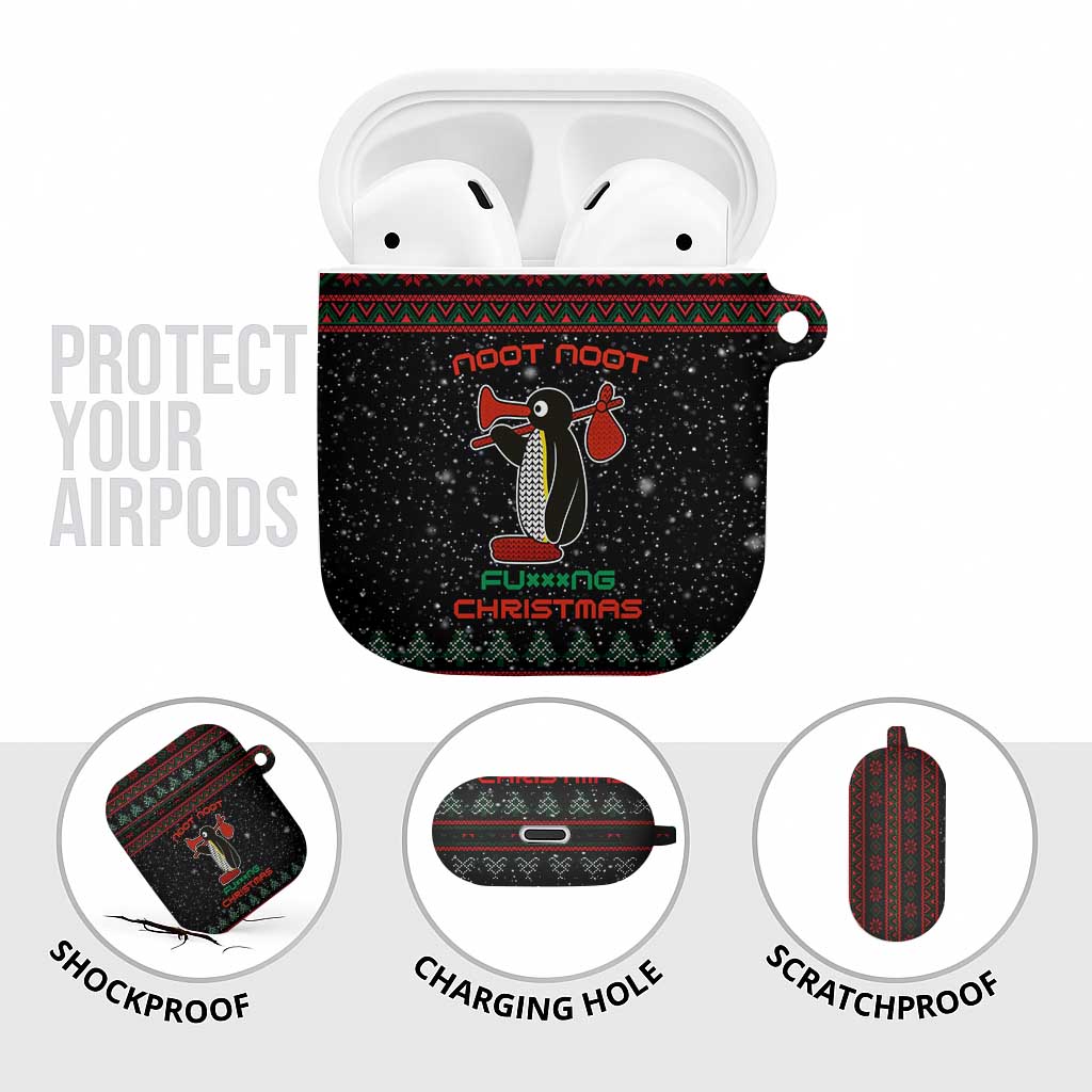 Penguin Tree Christmas AirPods Case Xmas Holiday Patterns - Wonder Print Shop