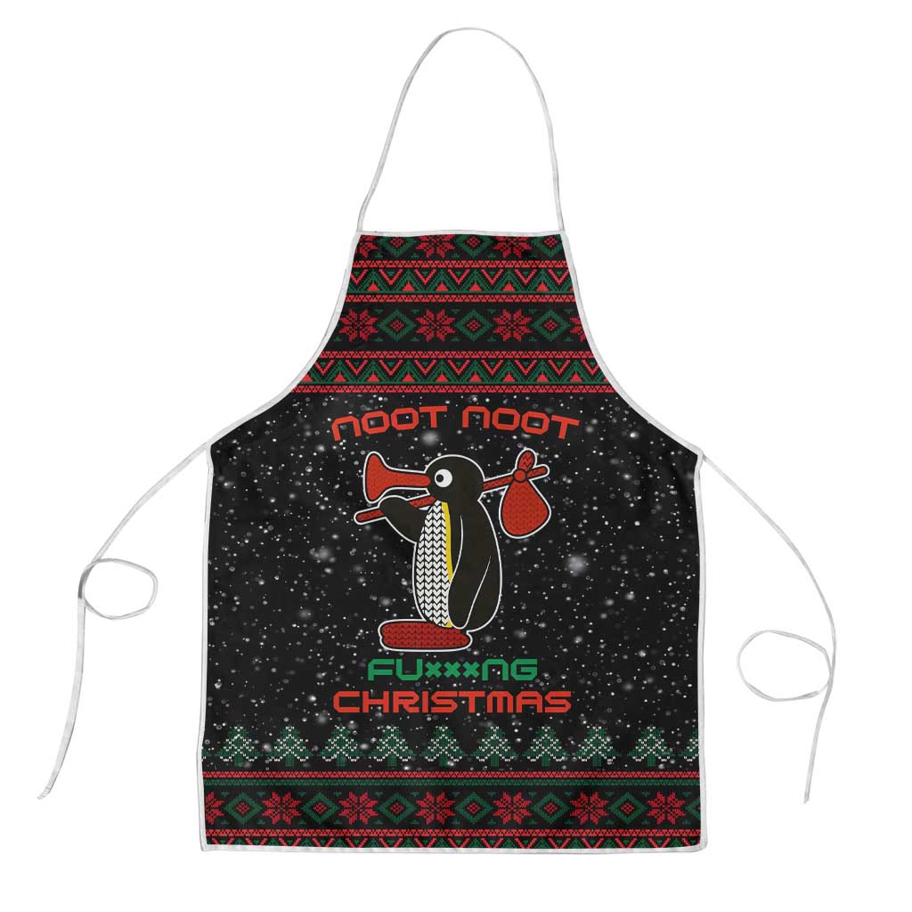 Penguin Tree Christmas Apron Xmas Holiday Patterns - Wonder Print Shop