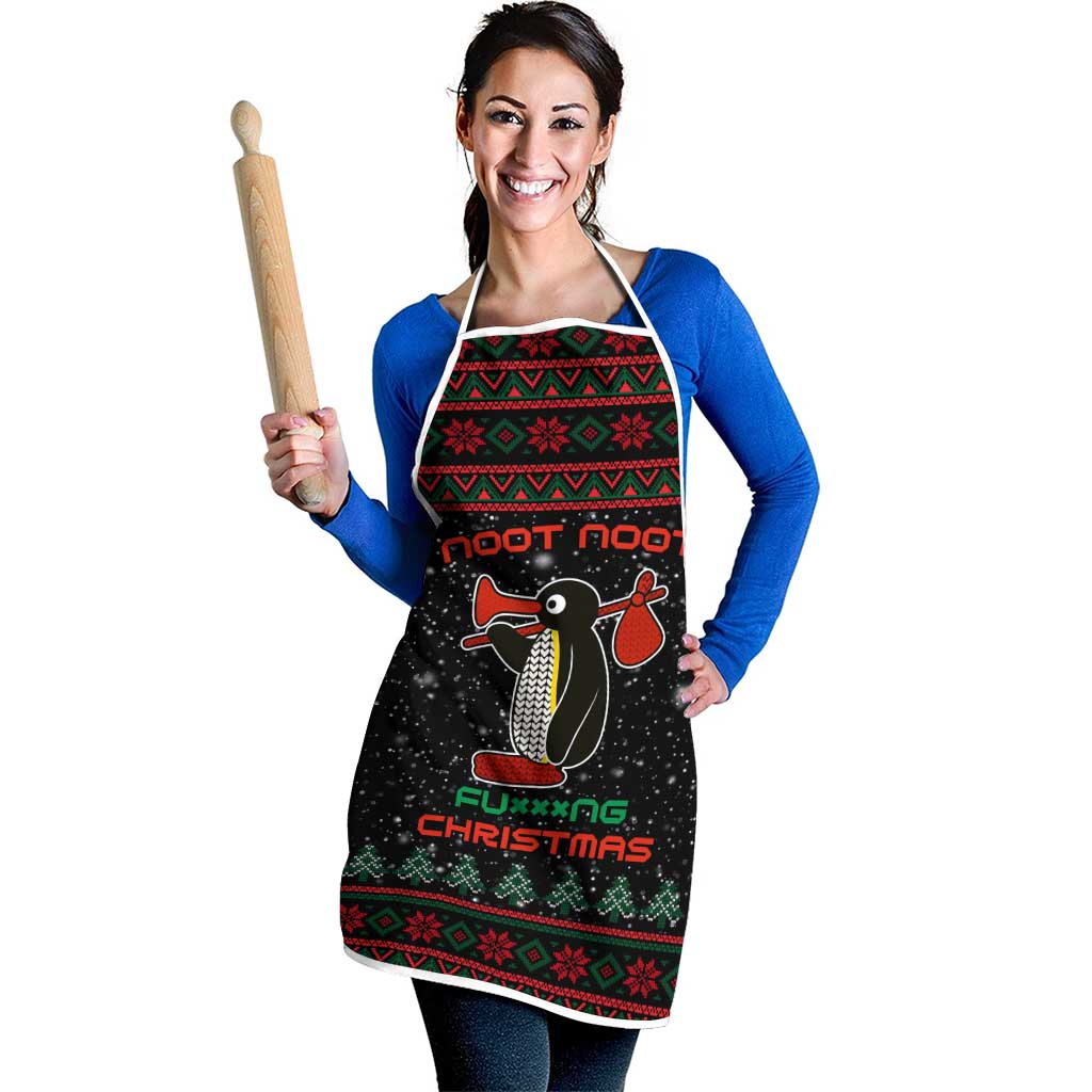 Penguin Tree Christmas Apron Xmas Holiday Patterns - Wonder Print Shop
