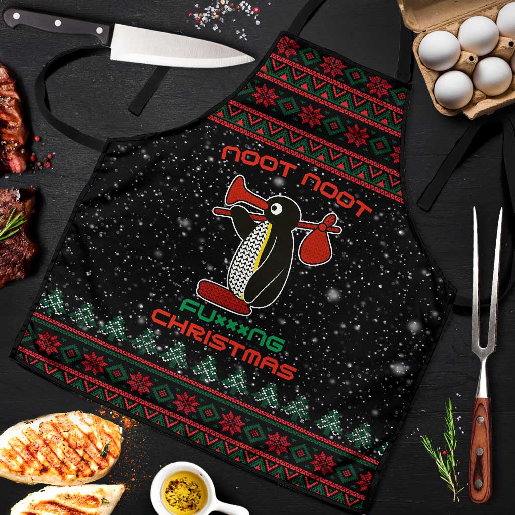 Penguin Tree Christmas Apron Xmas Holiday Patterns - Wonder Print Shop