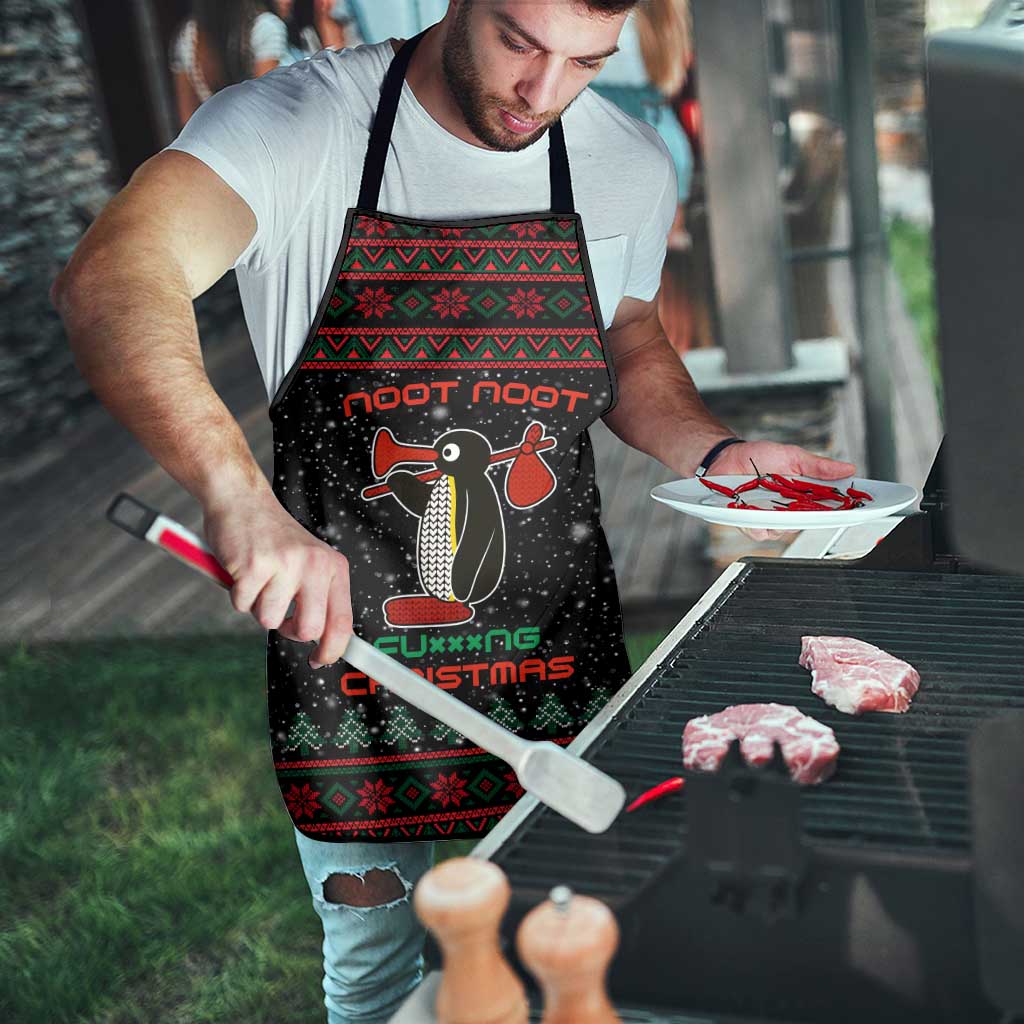 Penguin Tree Christmas Apron Xmas Holiday Patterns - Wonder Print Shop