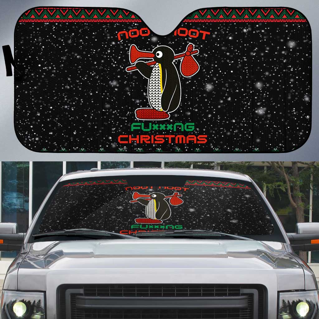 Penguin Tree Christmas Auto Sun Shade Xmas Holiday Patterns - Wonder Print Shop