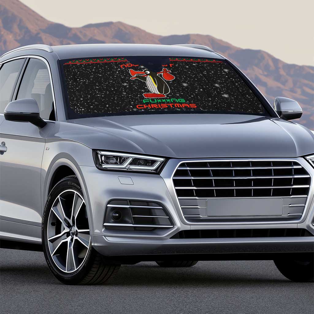 Penguin Tree Christmas Auto Sun Shade Xmas Holiday Patterns - Wonder Print Shop