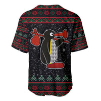 Penguin Tree Christmas Baseball Jersey Xmas Holiday Patterns - Wonder Print Shop