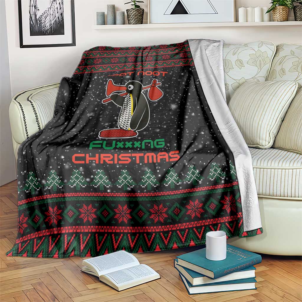 Penguin Tree Christmas Blanket Xmas Holiday Patterns - Wonder Print Shop