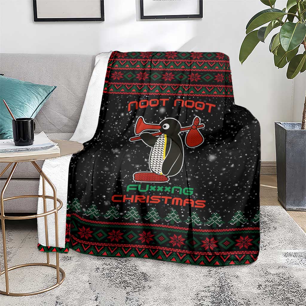 Penguin Tree Christmas Blanket Xmas Holiday Patterns - Wonder Print Shop