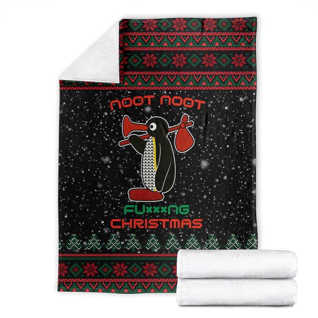 Penguin Tree Christmas Blanket Xmas Holiday Patterns - Wonder Print Shop