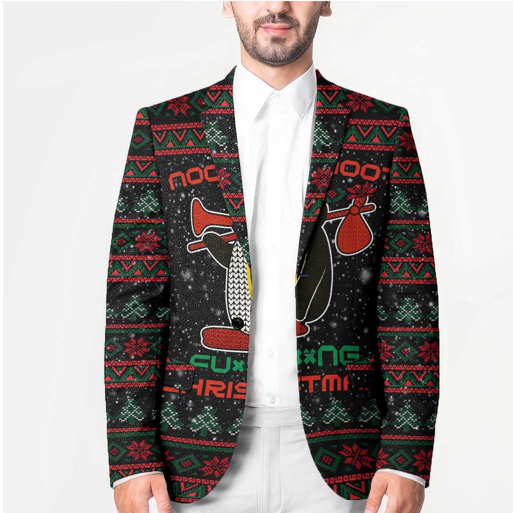Penguin Tree Christmas Blazer Xmas Holiday Patterns - Wonder Print Shop