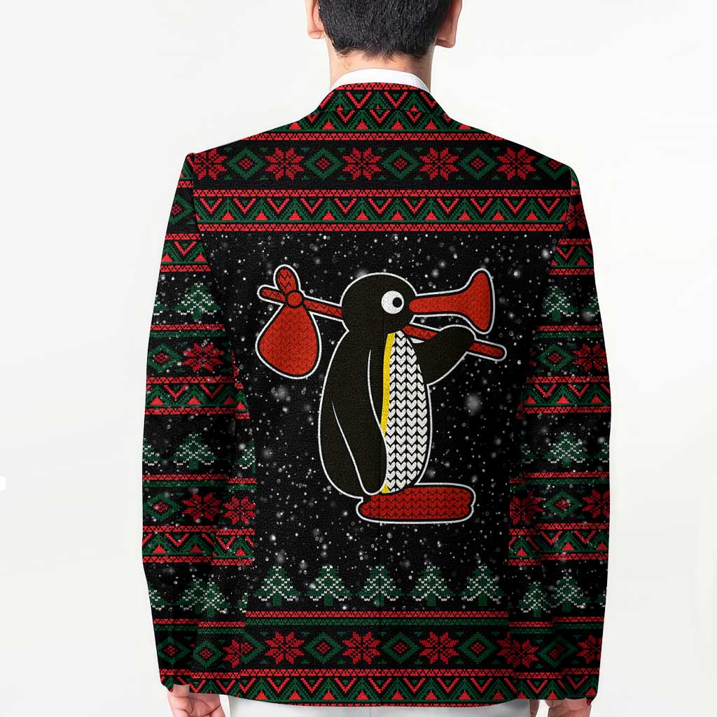 Penguin Tree Christmas Blazer Xmas Holiday Patterns - Wonder Print Shop
